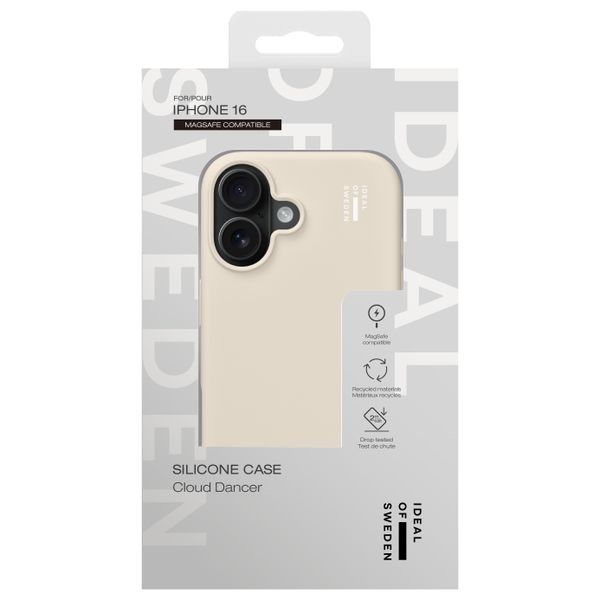 iDeal of Sweden Cover in silicone con MagSafe Apple iPhone 16 - Cloud Dancer