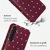 Selencia Cover posteriore Vivid con MagSafe Samsung Galaxy S25 - Happy Dots Burgundy