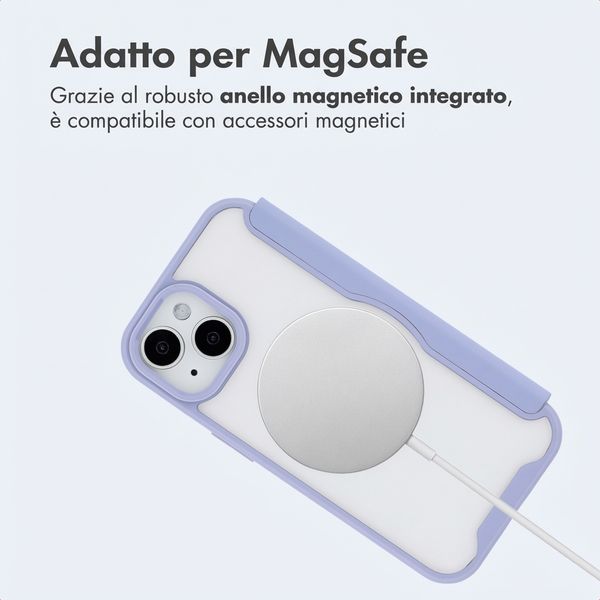imoshion Bookcase trasparente con MagSafe Apple iPhone 15 - Lilla