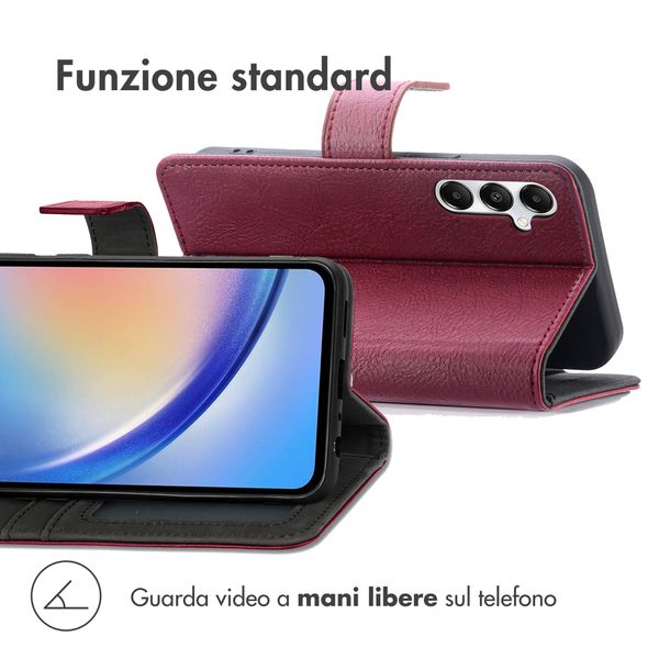 imoshion Cover a libro di Lusso Samsung Galaxy A35 - Bordeaux