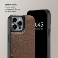 Selencia Cover per telefono Nova con cordino e portacarte Apple iPhone 15 Pro - Mocha Brown