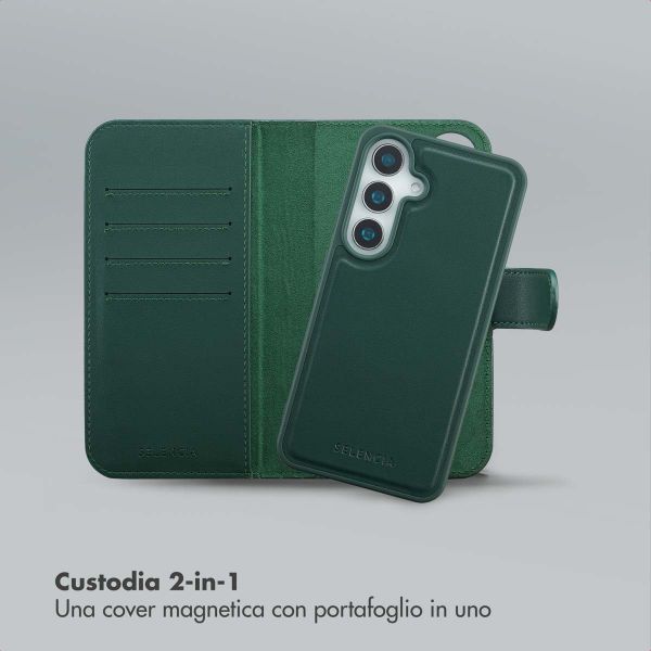 Selencia Libreria rimovibile Olyn con MagSafe Samsung Galaxy S25 / S24 - Verde