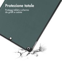 imoshion Cover a libro Trifold Apple iPad 9 (2021) 10.2 pollici / iPad 8 (2020) 10.2 pollici / iPad 7 (2019) 10.2 pollici - Verde scuro