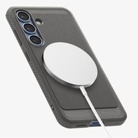 Spigen Cover Rugged Armor con MagSafe Samsung Galaxy S25 Plus - Marble Gray