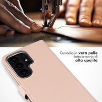 Selencia Cover a libro in vera pelle Samsung Galaxy S26 Ultra - Dusty Pink