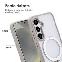 Accezz Cover con anello e supporto con MagSafe Samsung Galaxy S24 - Grigio
