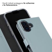 Selencia Cover a libro in vera pelle Apple iPhone 16 - Air Blue