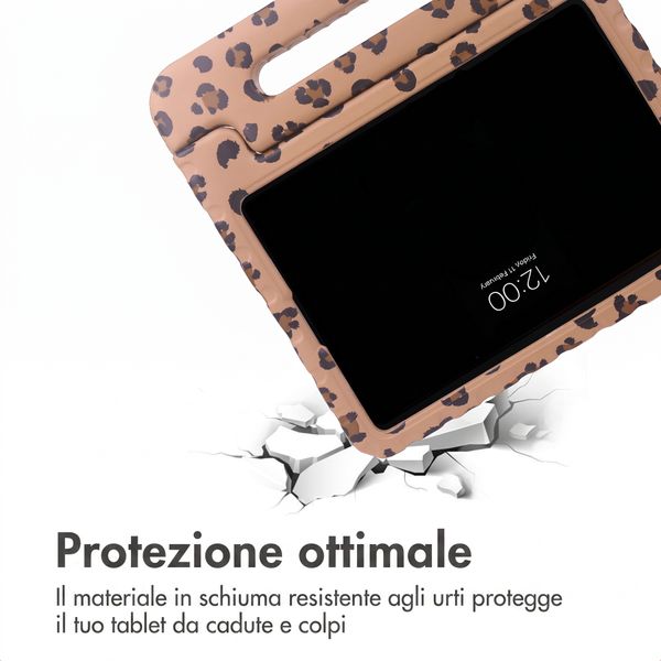 imoshion Cover Posteriore Kidsproof Design con maniglia Apple iPad 9 (2021) 10.2 pollici / iPad 8 (2020) 10.2 pollici / iPad 7 (2019) 10.2 pollici - Stampa pantera