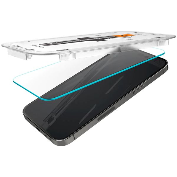 Spigen Vetro temperato GLAStR EZ Fit, confezione da 2 + Applicatore Apple iPhone 14 Pro