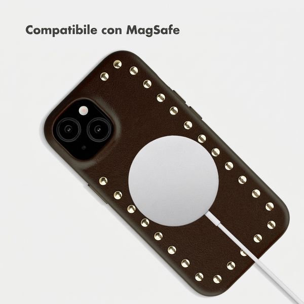 Selencia Cover posteriore Studs con MagSafe Apple iPhone 15 - Cacao Crush
