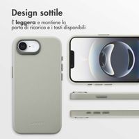 Accezz Cover in Pelle con MagSafe Apple iPhone 17e / 16e - Light Grey