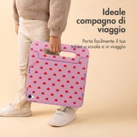 imoshion Cover Posteriore Kidsproof Design con maniglia Apple iPad 11 (2025) 11 pollici A16 / iPad 10 (2022) 10.9 pollici - Cuori rossi