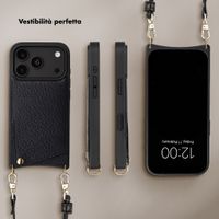 Selencia Cover per telefono Nova con cordino e portacarte Apple iPhone 18 Pro / 17 Pro - Nero