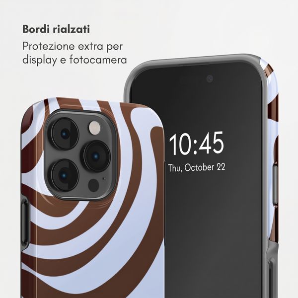 Selencia Cover Posteriore Vivid Apple iPhone 14 Pro - Dream Swirl Chocolate