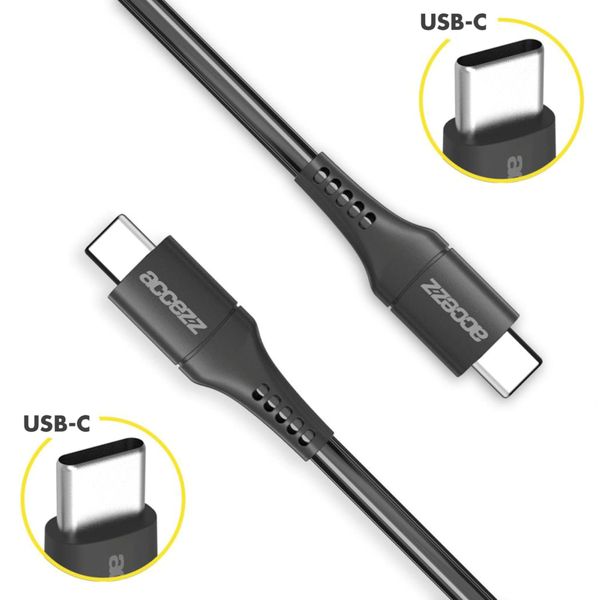 Accezz Cavo da USB-C a USB-C - 1 metro - Nero