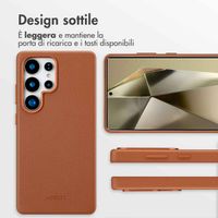 Accezz Cover in Pelle con MagSafe Samsung Galaxy S25 Ultra - Sienna Brown