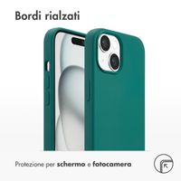 Accezz Cover in silicone liquido con MagSafe Apple iPhone 15 - Forest Green
