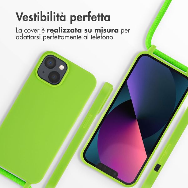 imoshion Cover in Silicone con Cordino Apple iPhone 14 - Fluor Groen