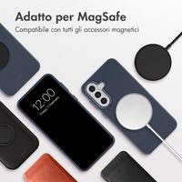 Accezz Cover in Pelle con MagSafe Samsung Galaxy A57 (5G) - Nightfall Blue