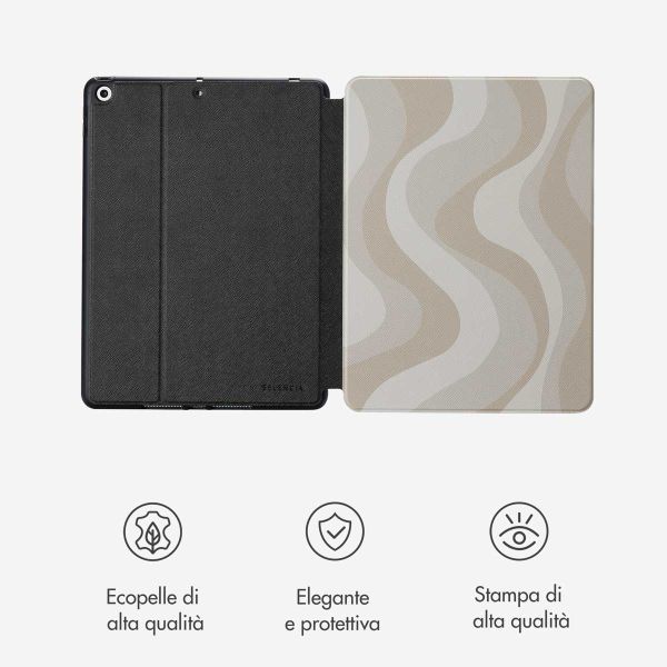 Selencia Cover per tablet Vivid Apple iPad 9 (2021) 10.2 pollici / iPad 8 (2020) 10.2 pollici / iPad 7 (2019) 10.2 pollici - Desert Waves Beige