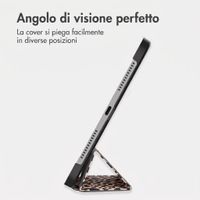 imoshion Cover Trifold Design Apple iPad 6 (2018) 9.7 pollici / iPad 5 (2017) 9.7 pollici / Air 2 (2014)/Air 1 (2013) - Leopard