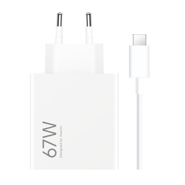 Xiaomi Caricabatterie HyperCharge Combo da 67 W con cavo da USB-A a USB-C - Bianco