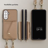 Selencia Cover per telefono Sera con cordino e portacarte a busta Samsung Galaxy A57 (5G) - Taupe
