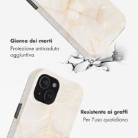Selencia Cover posteriore Vivid con MagSafe Apple iPhone 15 - Golden Beige Marble