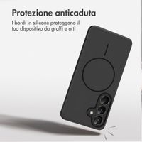 imoshion Cover posteriore Color con Thin MagSafe Ring Samsung Galaxy S25 / S24 - Nero