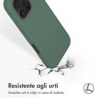 Accezz Cover in silicone liquido con MagSafe Apple iPhone 16 Pro - Verde scuro