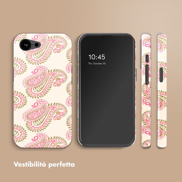 Selencia Cover posteriore Vivid con MagSafe Apple iPhone 17e / 16e - Paisley Blush