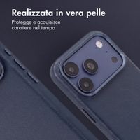 Accezz Cover in Pelle con MagSafe Apple iPhone 18 Pro Max / 17 Pro Max - Nightfall Blue