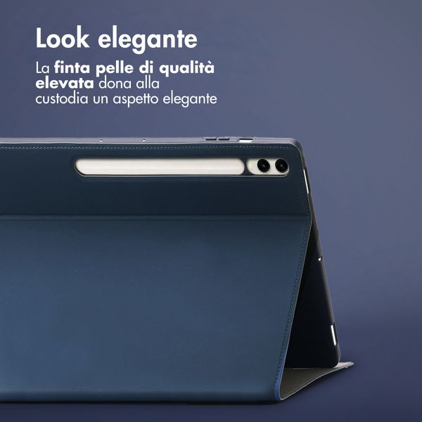 Accezz Cover Tablet Classica Samsung Galaxy Tab S10 Plus / Tab S9 FE Plus / Tab S9 Plus - Blu scuro