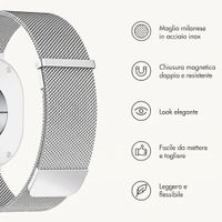 imoshion Cinturino milanese magnetico Samsung Galaxy Watch Ultra 2 (2026) / Ultra (2024/2025) - Argento