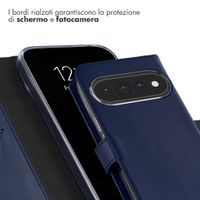 Selencia Cover a libro in vera pelle Google Pixel 11 / 11 Pro - Blu scuro