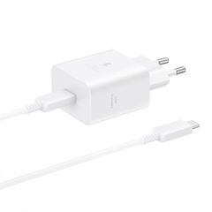 Samsung Adattatore di alimentazione originale con cavo USB-C - Caricatore - Connessione USB-C - Ricarica rapida - 45 Watt - 1,8 metri - Bianco