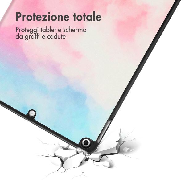 imoshion Cover Trifold Design Apple iPad 9 (2021) 10.2 pollici / iPad 8 (2020) 10.2 pollici / iPad 7 (2019) 10.2 pollici - Sky