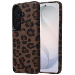 Selencia Cover Sabi Stampa pantera con MagSafe Samsung Galaxy S26 - Mocha Brown