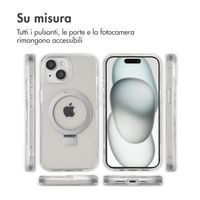 Accezz Cover con anello e supporto con MagSafe Apple iPhone 15 - Trasparente