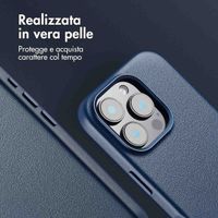 Accezz Cover in Pelle con MagSafe Apple iPhone 16 Pro - Nightfall Blue