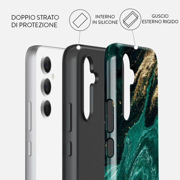 Burga Cover Posteriore Resistente Samsung Galaxy A55 - Emerald Pool