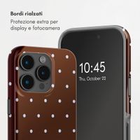 Selencia Cover Posteriore Vivid Apple iPhone 15 Pro - Happy Dots Chocolate