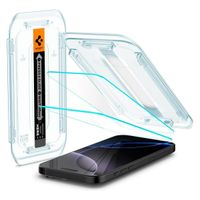 Spigen Vetro temperato GLAStR EZ Fit, confezione da 2 + Applicatore Apple iPhone 17 / 17 Pro / 16 Pro