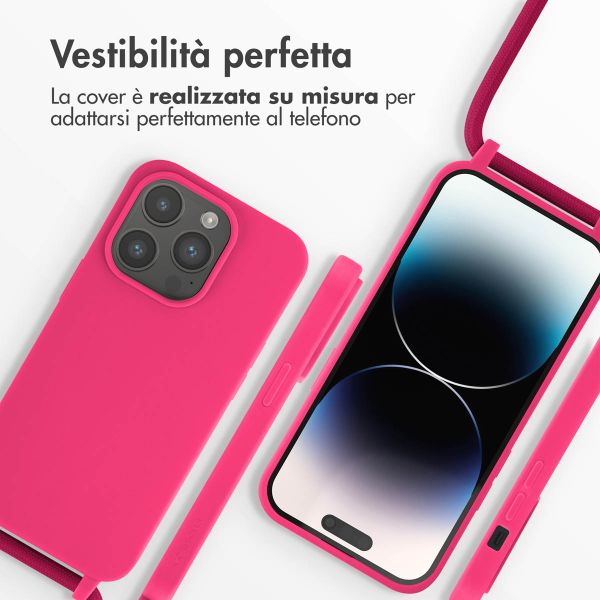 imoshion Cover in Silicone con Cordino Apple iPhone 14 Pro - Fluor Roze