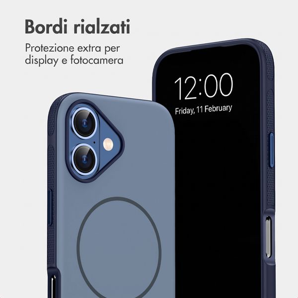 imoshion Cover posteriore Color con Thin MagSafe Ring Apple iPhone 16 - Blu scuro