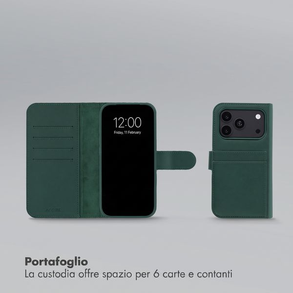 Accezz Cover a libro Edge rimovibile con MagSafe Apple iPhone 18 Pro / 17 Pro - Verde