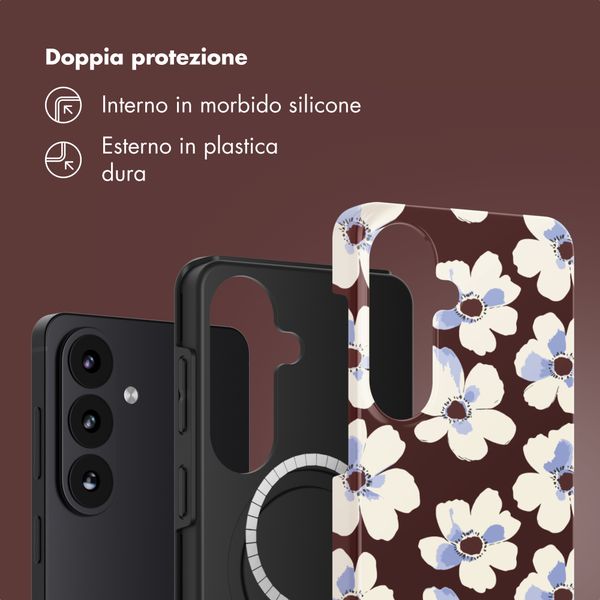 Selencia Cover posteriore Vivid con MagSafe Samsung Galaxy S26 - Choco Flower Pop