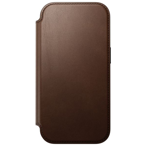 Nomad Cover a libro in pelle moderna Apple iPhone 18 Pro / 17 Pro - Brown