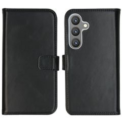 Selencia Cover a libro in vera pelle Samsung Galaxy S24 - Nero