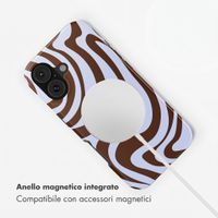 Selencia Cover posteriore Vivid con MagSafe Apple iPhone 16 - Dream Swirl Chocolate